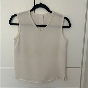Sleeveless V-Neck Women's Top in Cream
